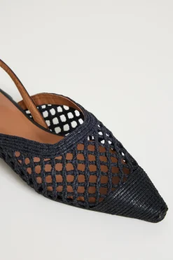 Slingback intrecciate - Nero
