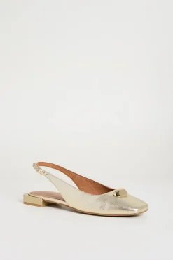 Slingback laminata - Oro