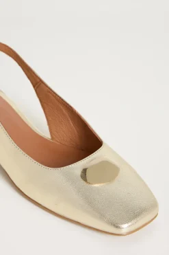 Slingback laminata - Oro