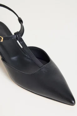 Slingback T-bar - Nero