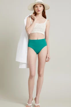 Slip mare a vita alta - Verde Smeraldo