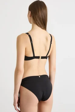 Slip mare in jersey lucido - Nero