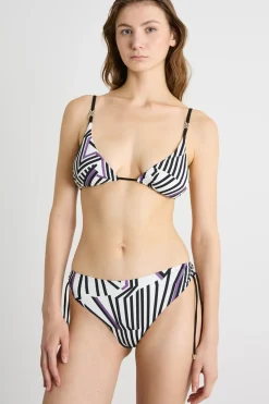 Slip mare stampato - Bianco Nero Viola