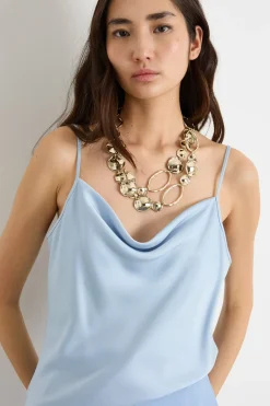 Slip top fluido - Azzurro