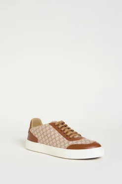 Sneaker in jacquard - Beige Marrone