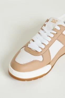 Sneaker in pelle - Cammello Bianco