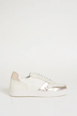 Sneakers in pelle - Bianco Argento