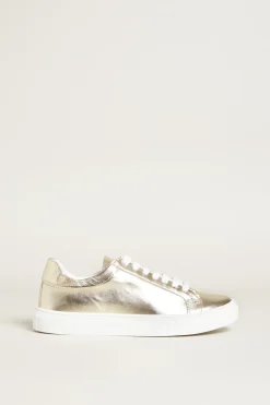 Sneakers in pelle laminata - Oro