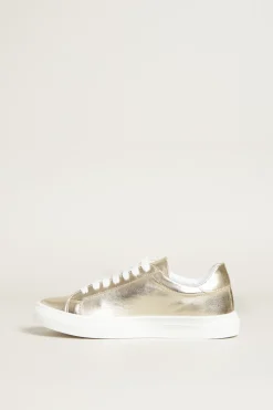 Sneakers in pelle laminata - Oro