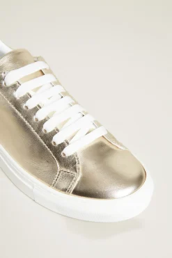 Sneakers in pelle laminata - Oro