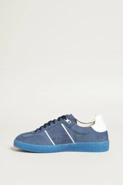 Sneakers in pelle scamosciata - Blu