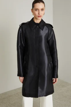 Soprabito in organza - Nero