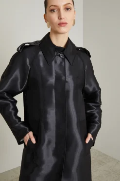 Soprabito in organza - Nero