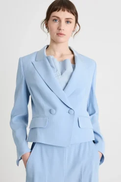 Spencer in cady crepe - Azzurro