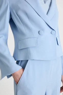 Spencer in cady crepe - Azzurro