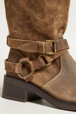 Stivali modello biker - Marrone