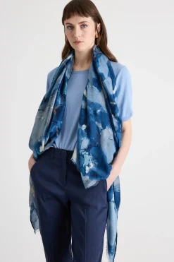 Stola con fantasia - Blu