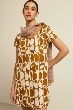 Stola con nappe - Senape Lilla