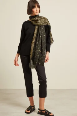 Stola jacquard - Nero Oro