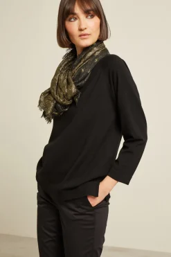 Stola jacquard - Nero Oro