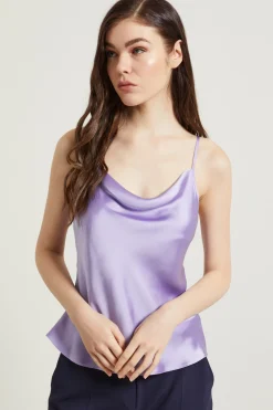 Top in raso - Lilla