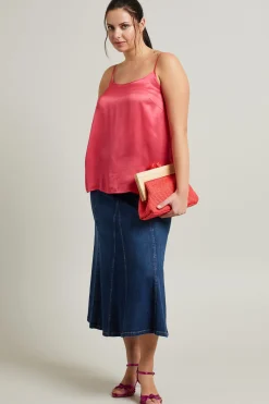 Top in raso - Rosa