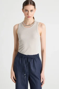 Top a costine - Beige