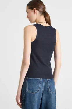 Top a costine - Blu