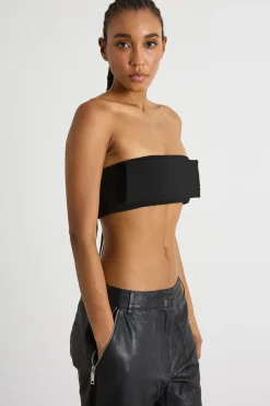 Top a fascia - Nero