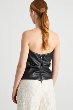 Top a fascia - Nero