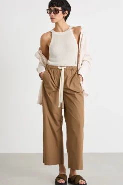 Top all'americana in maglia - Bianco