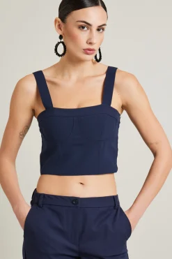Top bustier - Blu