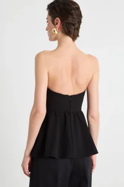 Top bustier in sablé - Nero