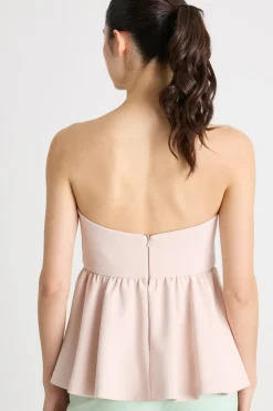 Top bustier in sablé - Rosa