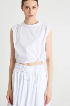 Top con coulisse - Bianco