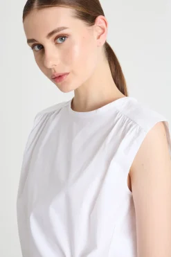 Top con coulisse - Bianco