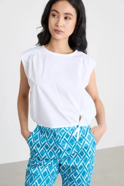 Top con coulisse - Bianco