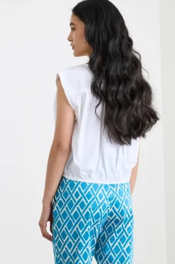 Top con coulisse - Bianco