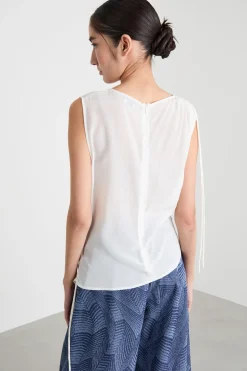 Top con coulisse - Bianco