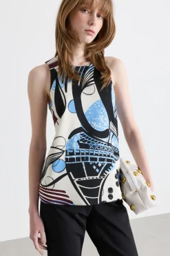 Top con cut out - Nero Azzurro