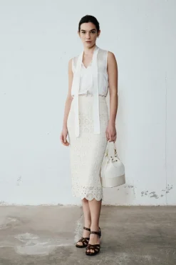 Top con foulard - Bianco
