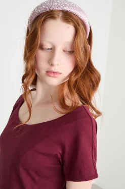 Top con maxi scollo - Bordeaux