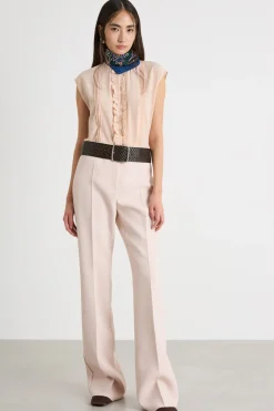 Top con rouches - Rosa