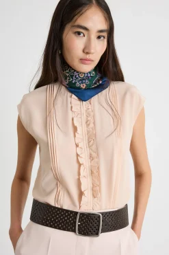 Top con rouches - Rosa