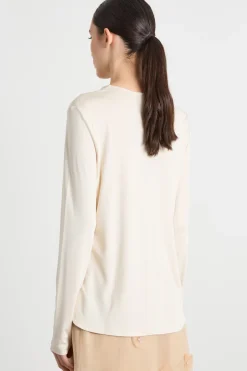 Top con scollo a V - Bianco