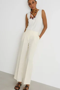 Top con spacchi - Bianco