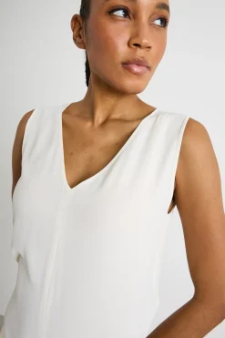 Top con spacchi - Bianco