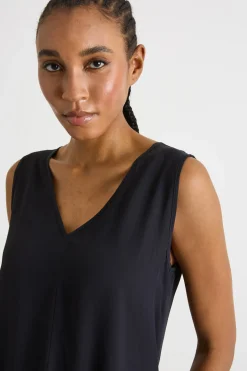 Top con spacchi - Blu