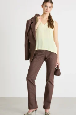 Top con spacchi - Giallo