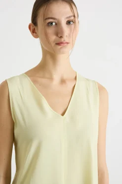Top con spacchi - Giallo